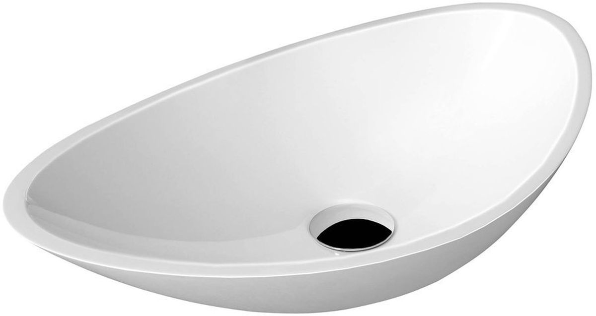 Sapho Rosseta lavabo 56.4x32.3 cm oval sobre encimera blanco RS564