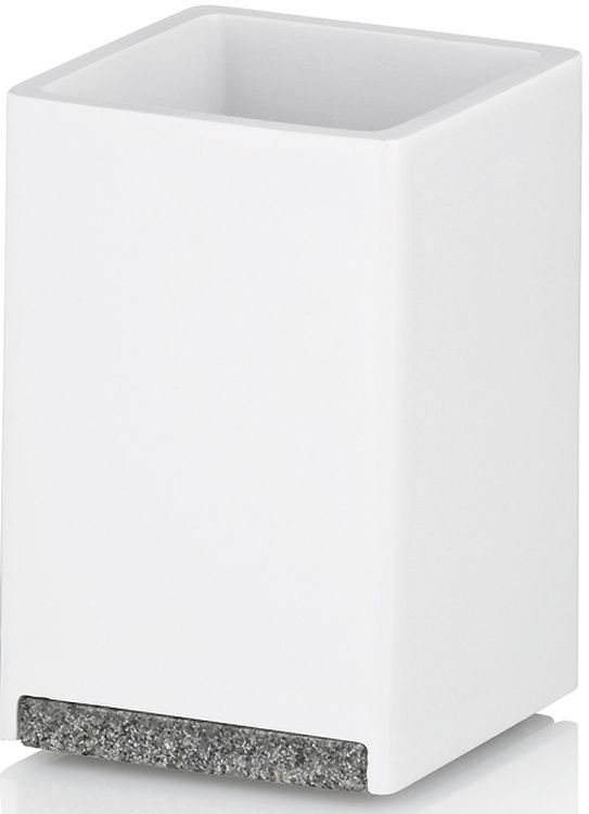 Kela Cube vaso para cepillos de dientes blanco 23692