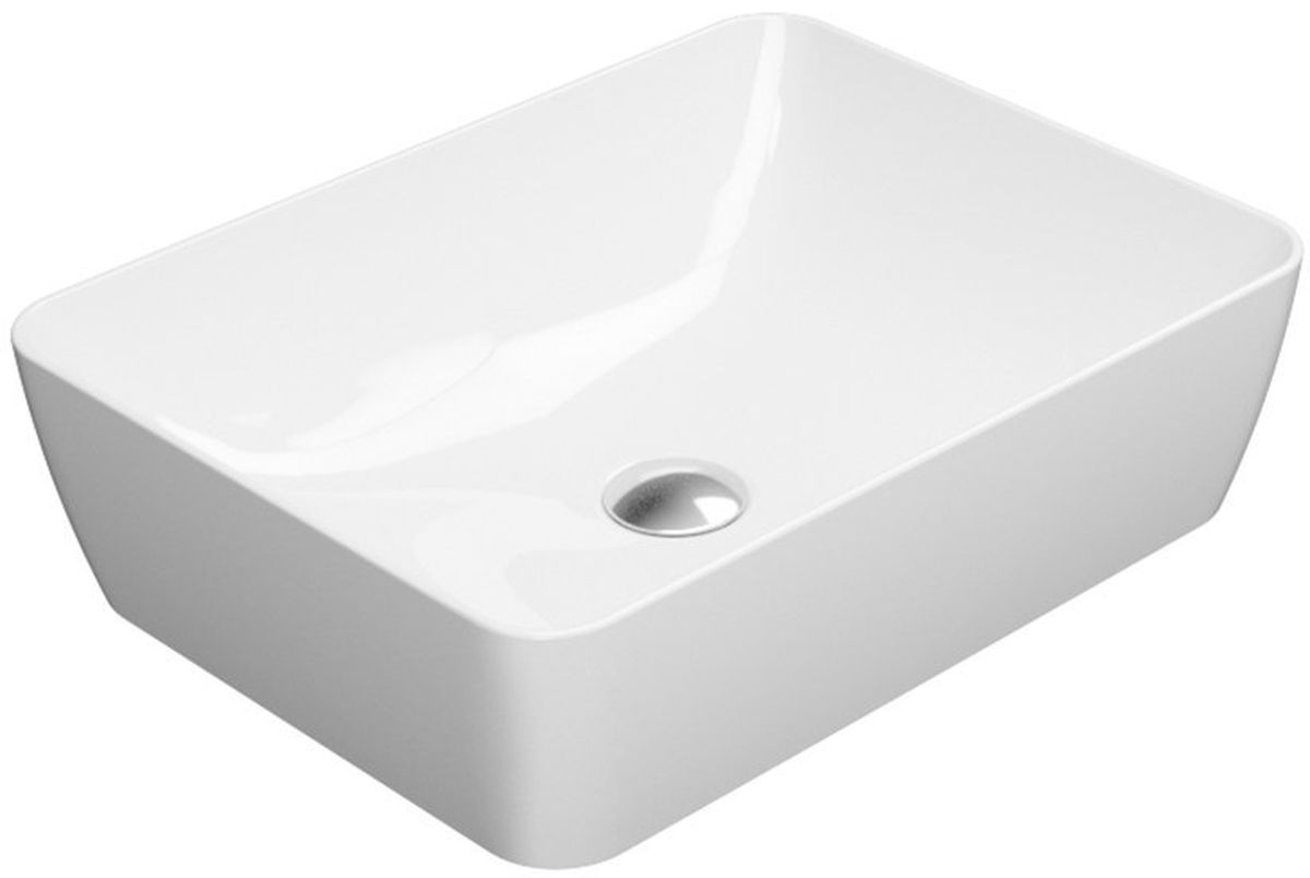 GSI Sand lavabo 50x38 cm rectangular sobre encimera blanco 903711