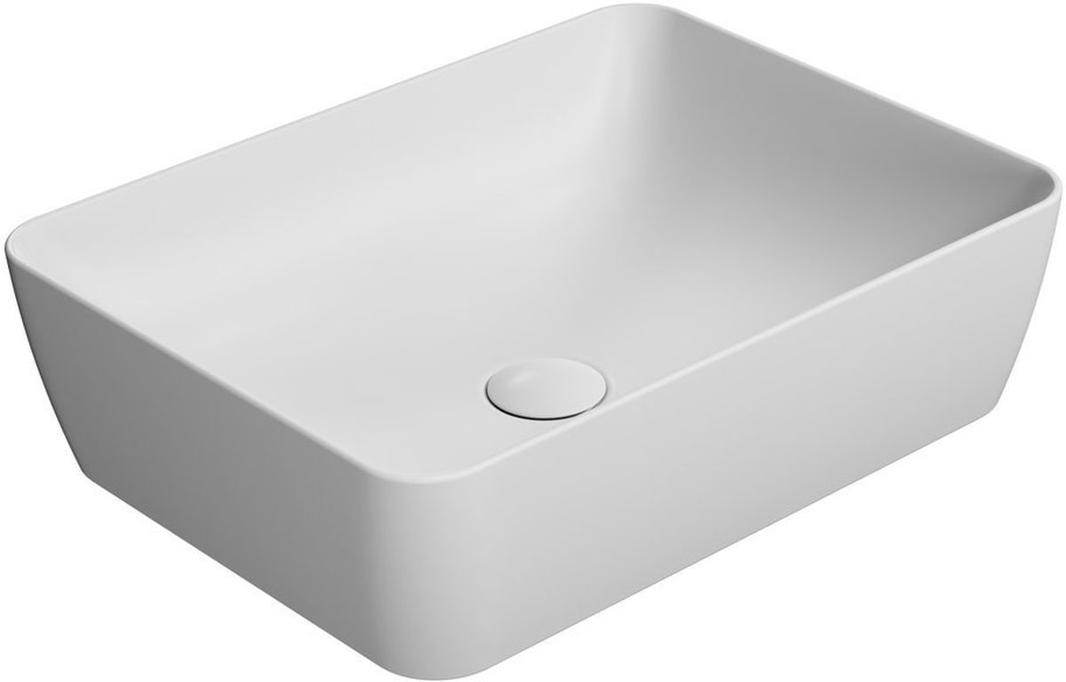 GSI Sand lavabo 50x38 cm rectangular sobre encimera blanco 903709