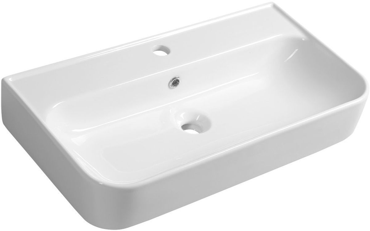 Isvea Sistema lavabo 70x38 cm rectangular clásico-sobre encimera blanco brillante 10PL53070