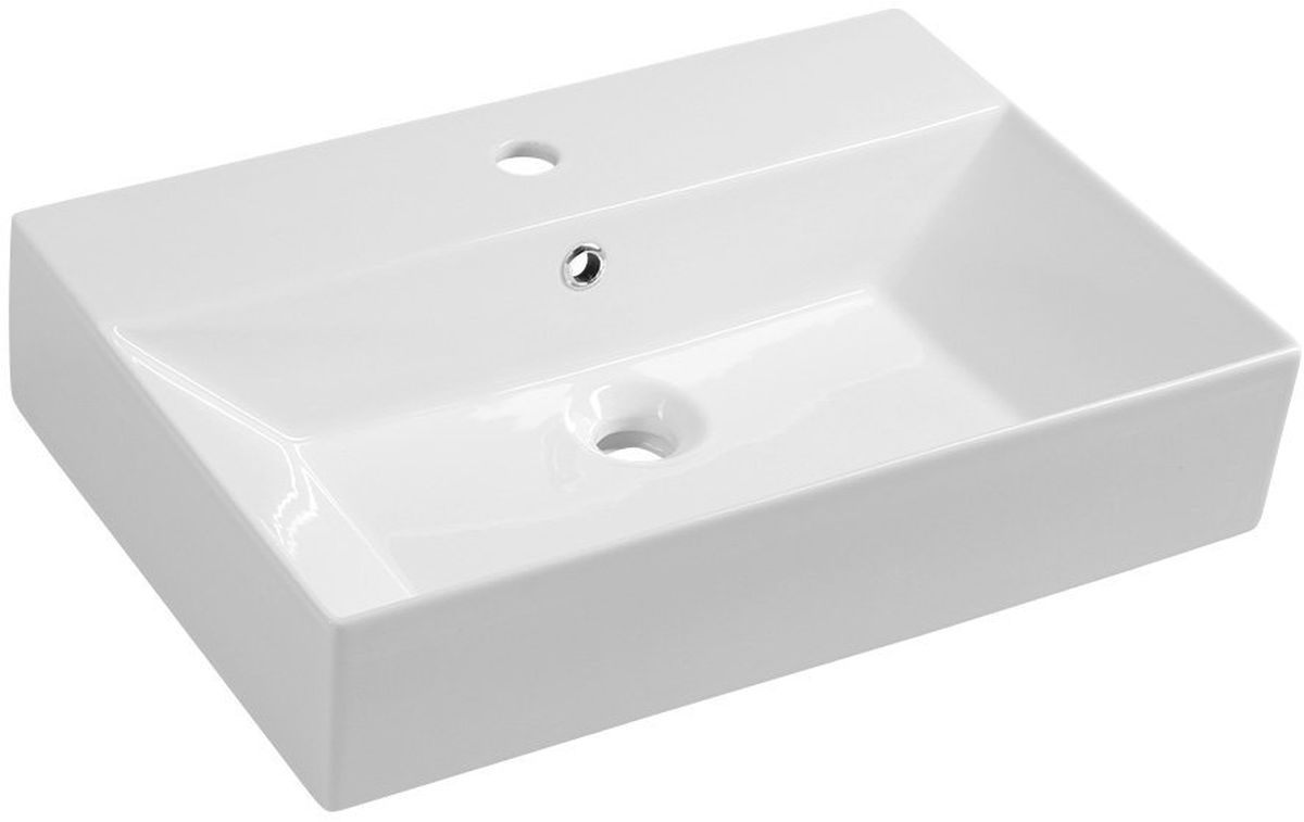 Isvea Sistema lavabo 60x42 cm rectangular clásico-sobre encimera blanco 10SF50060