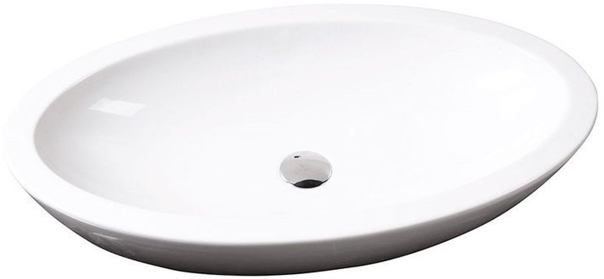 Isvea Sistema lavabo 75x42 cm oval sobre encimera blanco 10AR65075