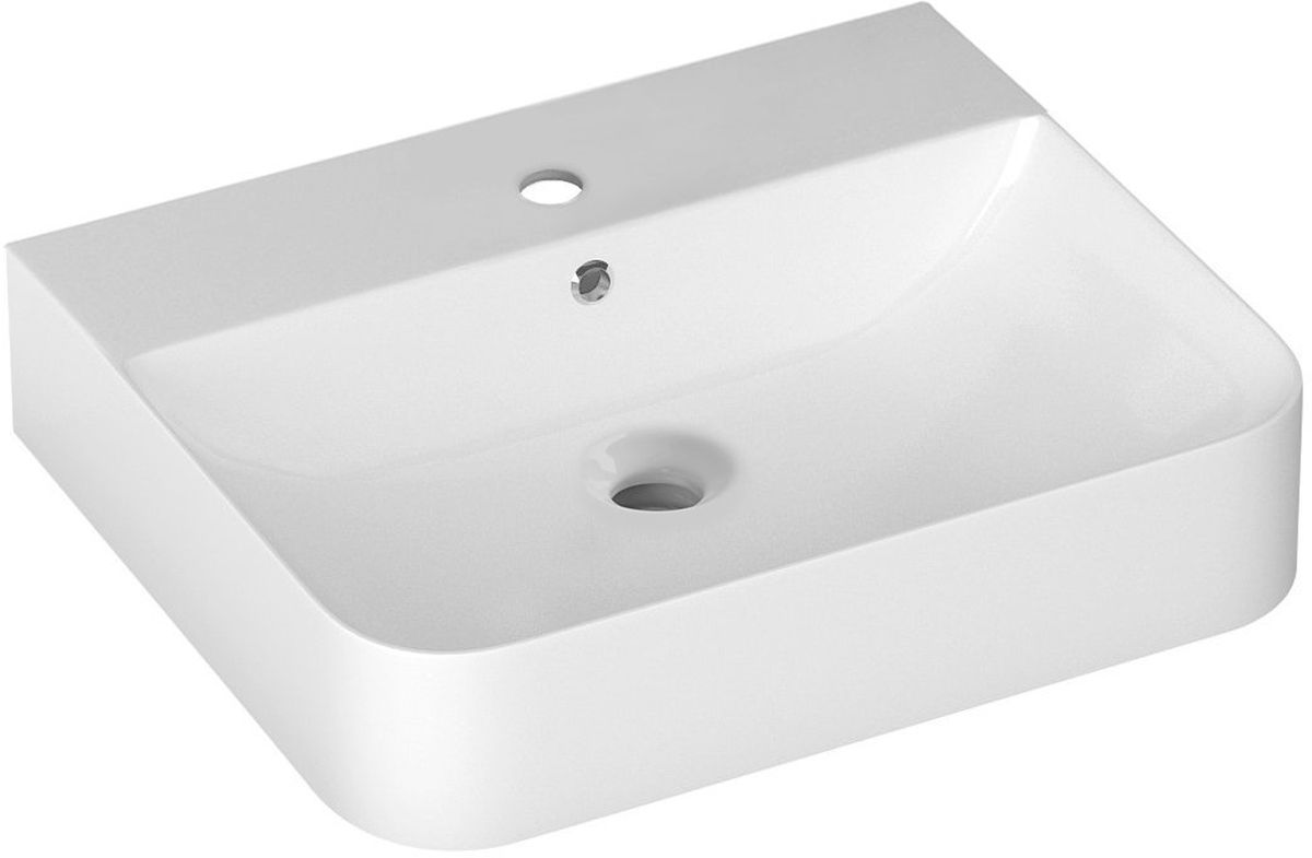 Isvea Sott Aqua lavabo 60.5x50 cm rectangular clásico-sobre encimera blanco 10SQ51061