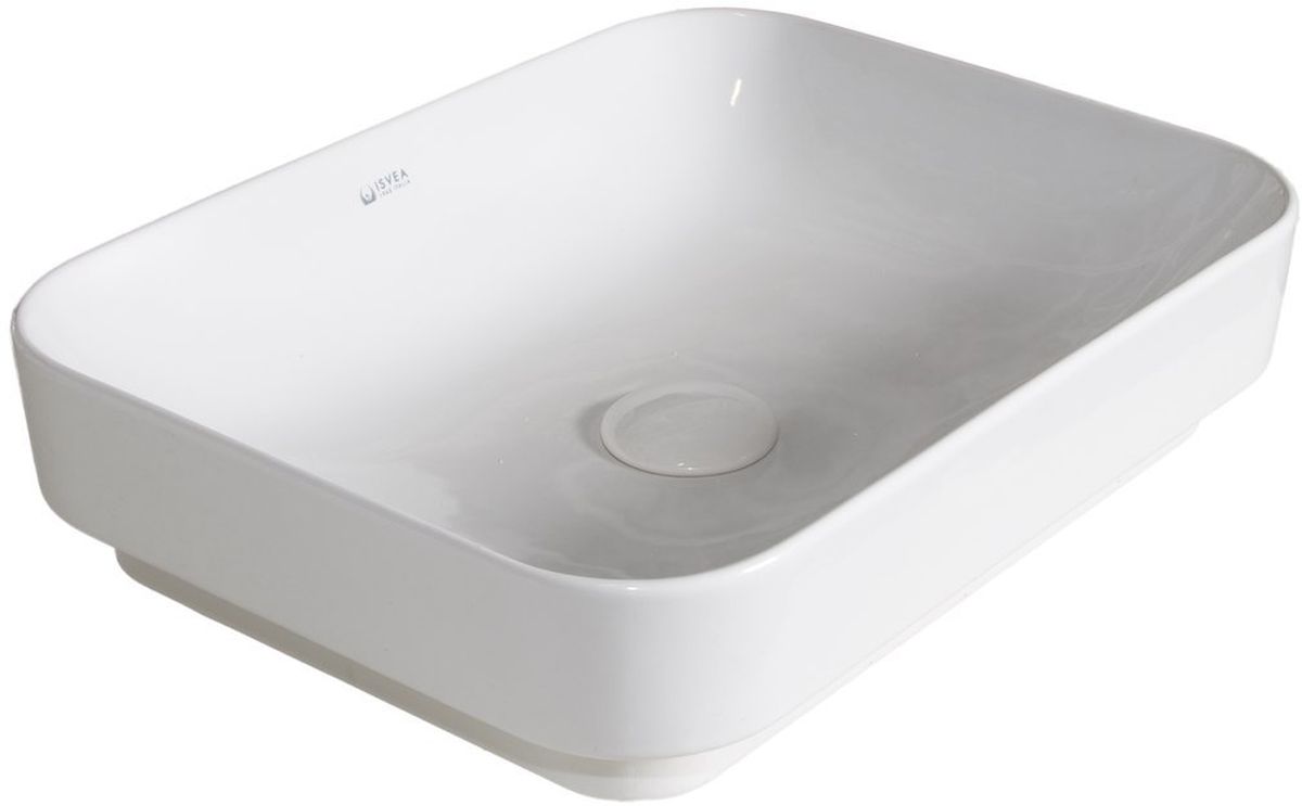 Isvea Sott Aqua lavabo 60x38 cm rectangular empotrado-sobre encimera blanco 10SQ50060