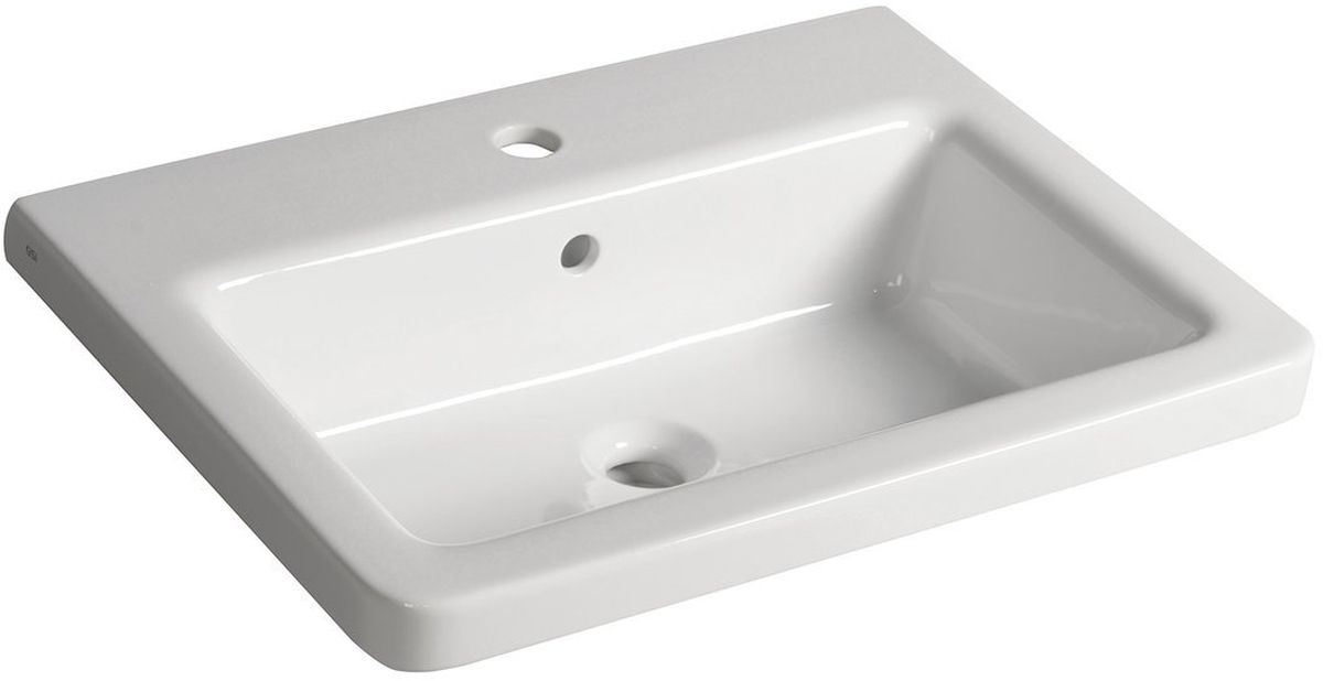 Sapho City lavabo 60x45 cm rectangular clásico-para mueble-empotrado blanco KE060