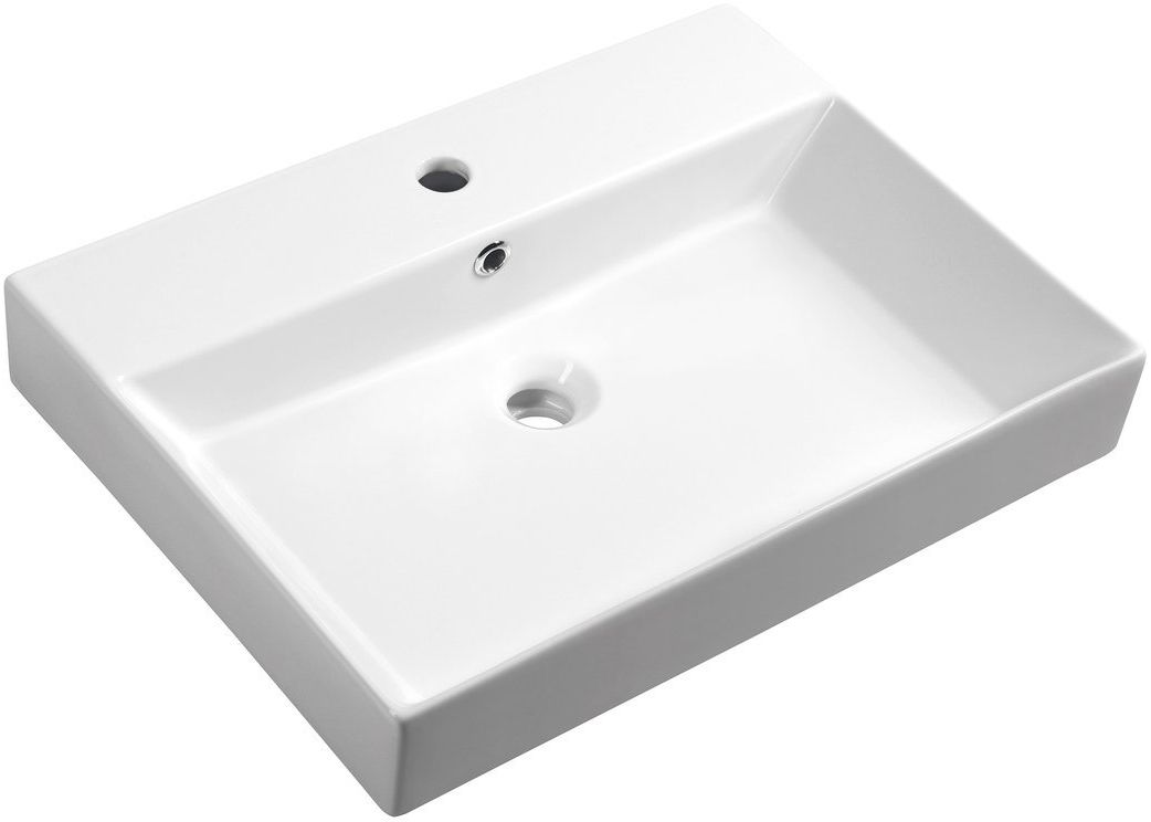Sapho Kare lavabo 60x45 cm rectangular clásico-para mueble blanco 17060