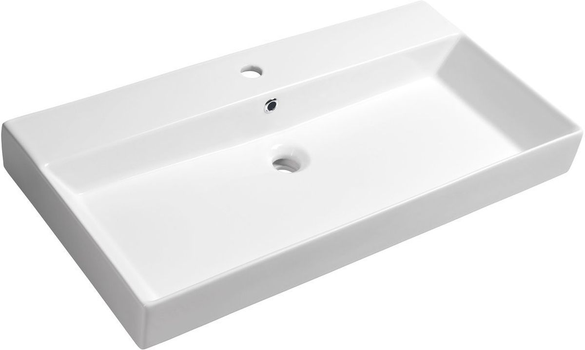 Sapho Kare lavabo 80x45 cm rectangular clásico-para mueble blanco 17085