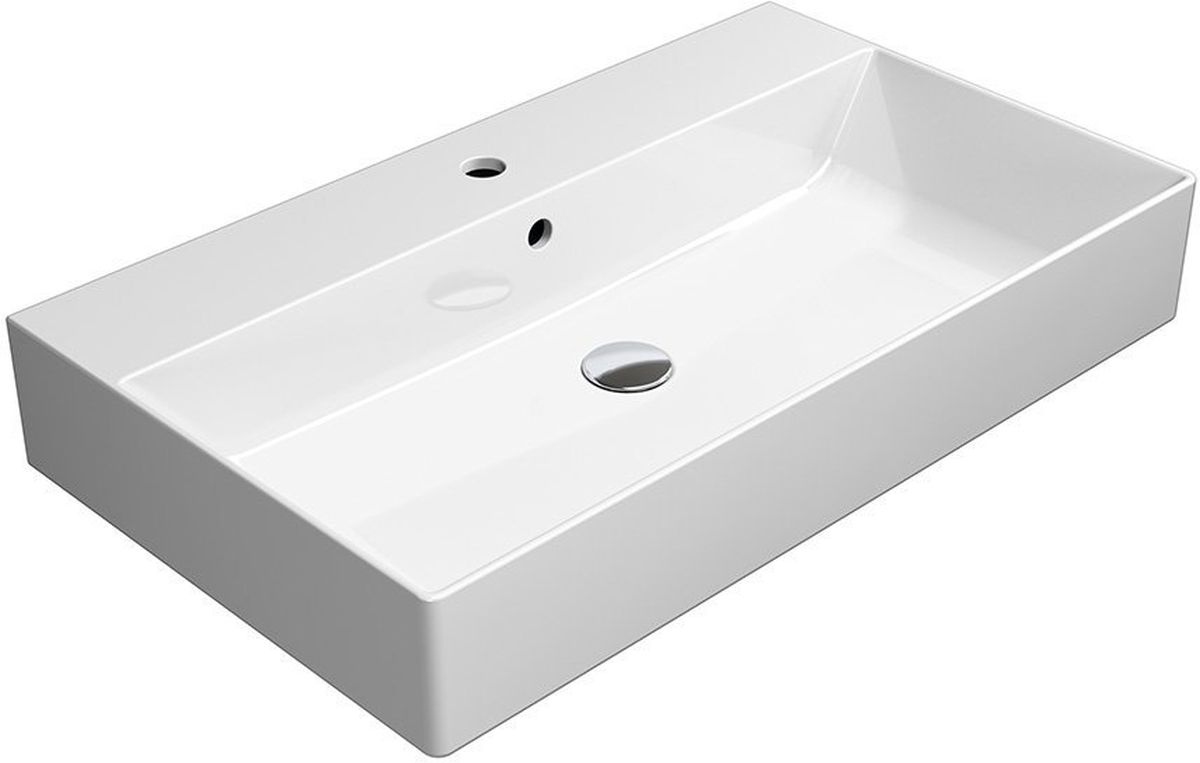 GSI Kube X lavabo 80x47 cm rectangular clásico-sobre encimera blanco 9422111