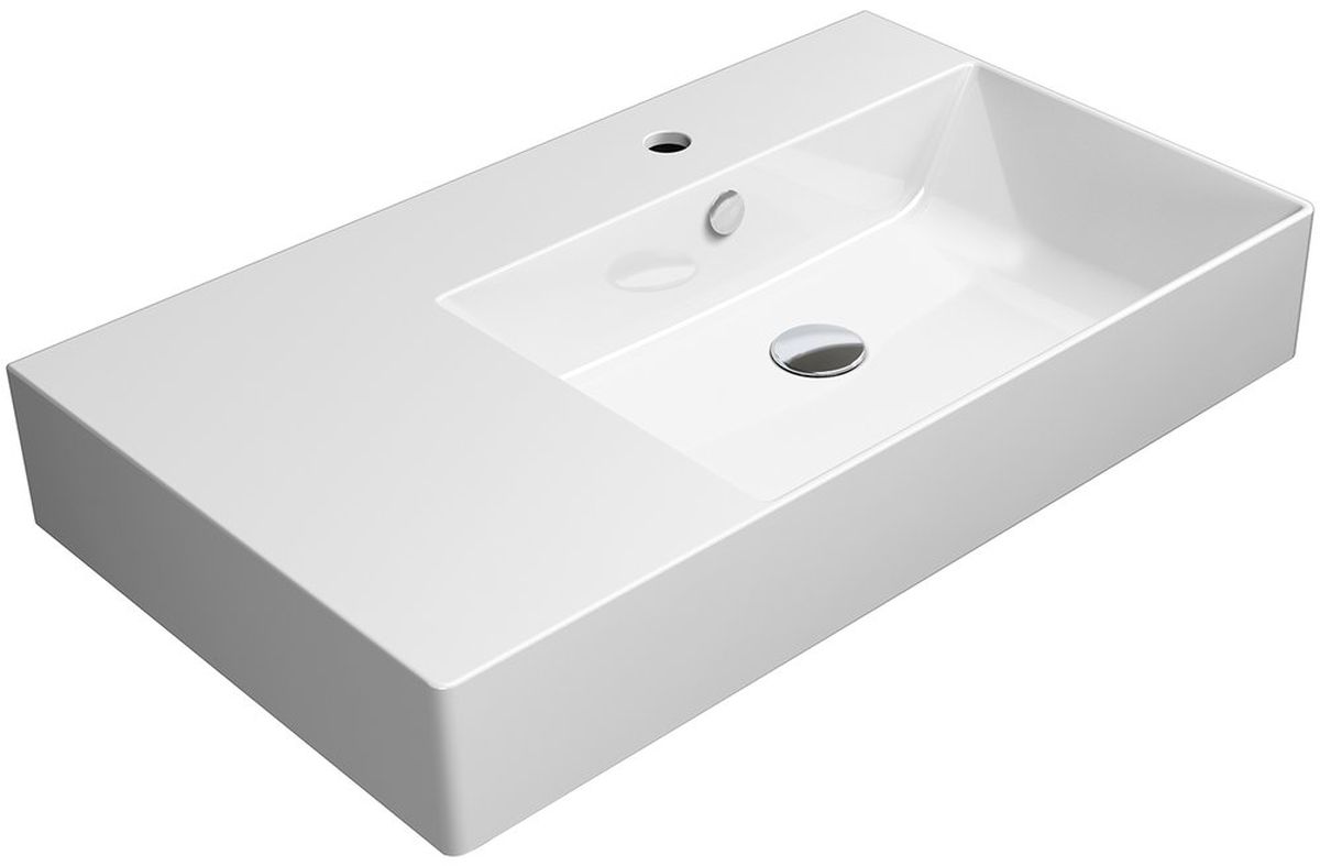 GSI Kube X lavabo 80x47 cm rectangular clásico blanco 9457111