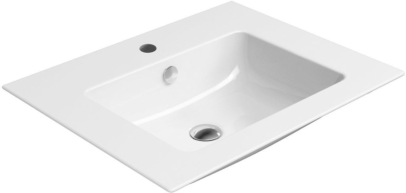 GSI Pura lavabo 60x50 cm rectangular clásico blanco 8836111