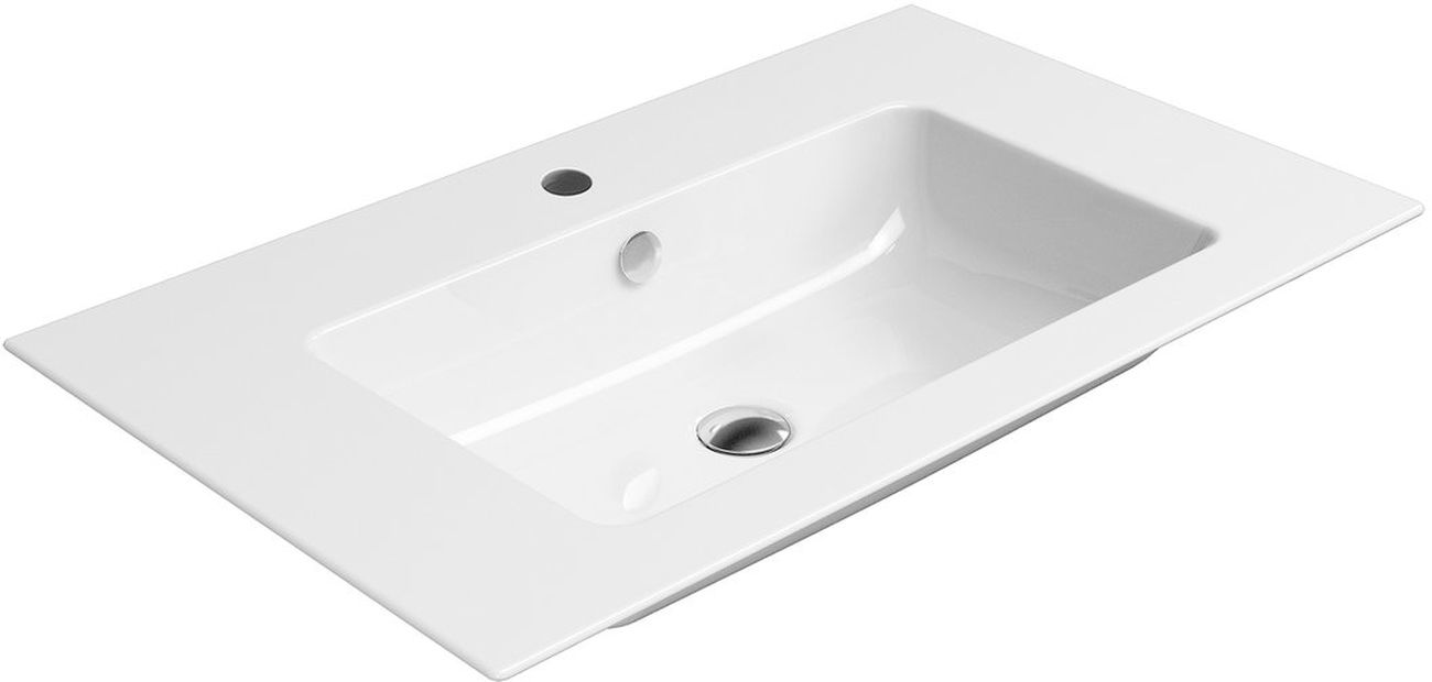 GSI Pura lavabo 80x50 cm rectangular clásico blanco 8843111