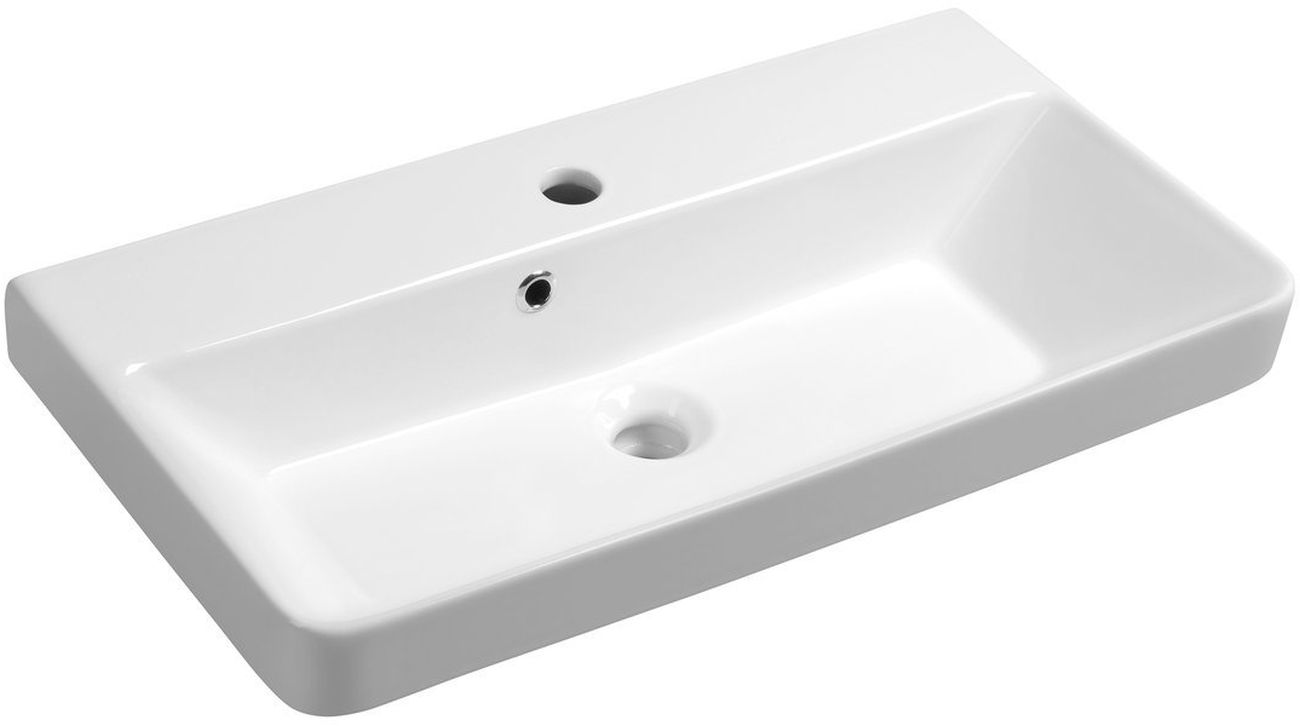 Sapho Thalie lavabo 70x37 cm rectangular clásico-para mueble-empotrado blanco TH11070