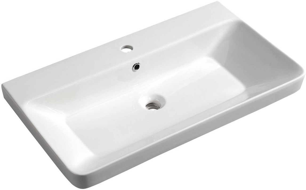 Sapho Thalie lavabo 80x46 cm rectangular clásico-para mueble blanco brillante TH11080