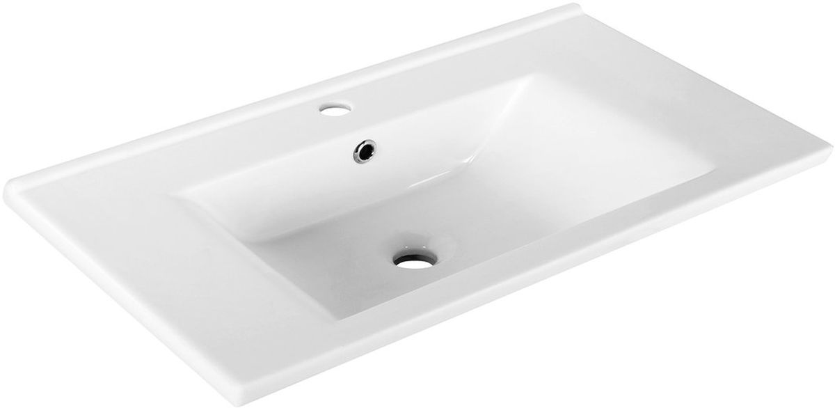 Aqualine Zuno lavabo 75x45 cm rectangular clásico-para mueble blanco 9075