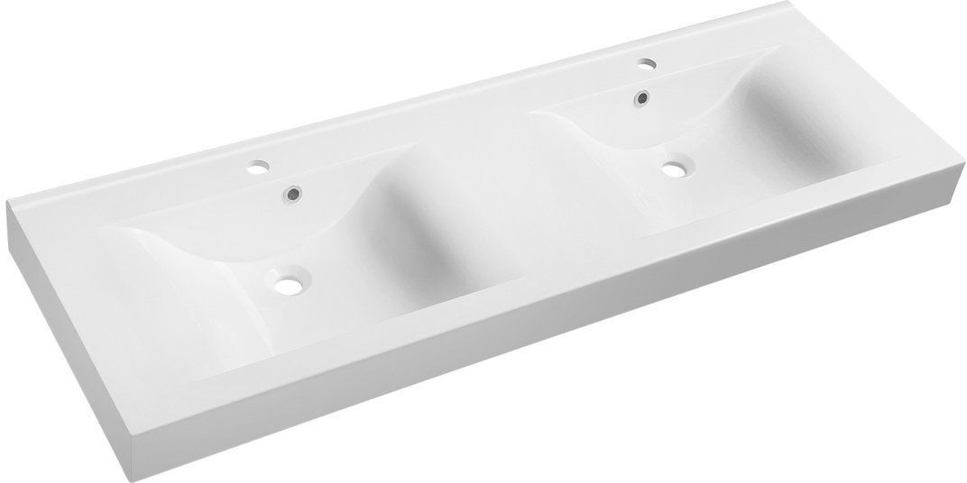 Sapho Flavia lavabo 150x50 cm rectangular clásico-doble blanco 68154