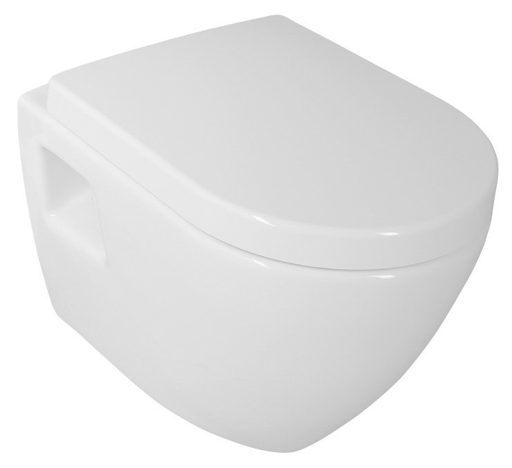Aqualine Nera taza de inodoro suspendido blanco NS952