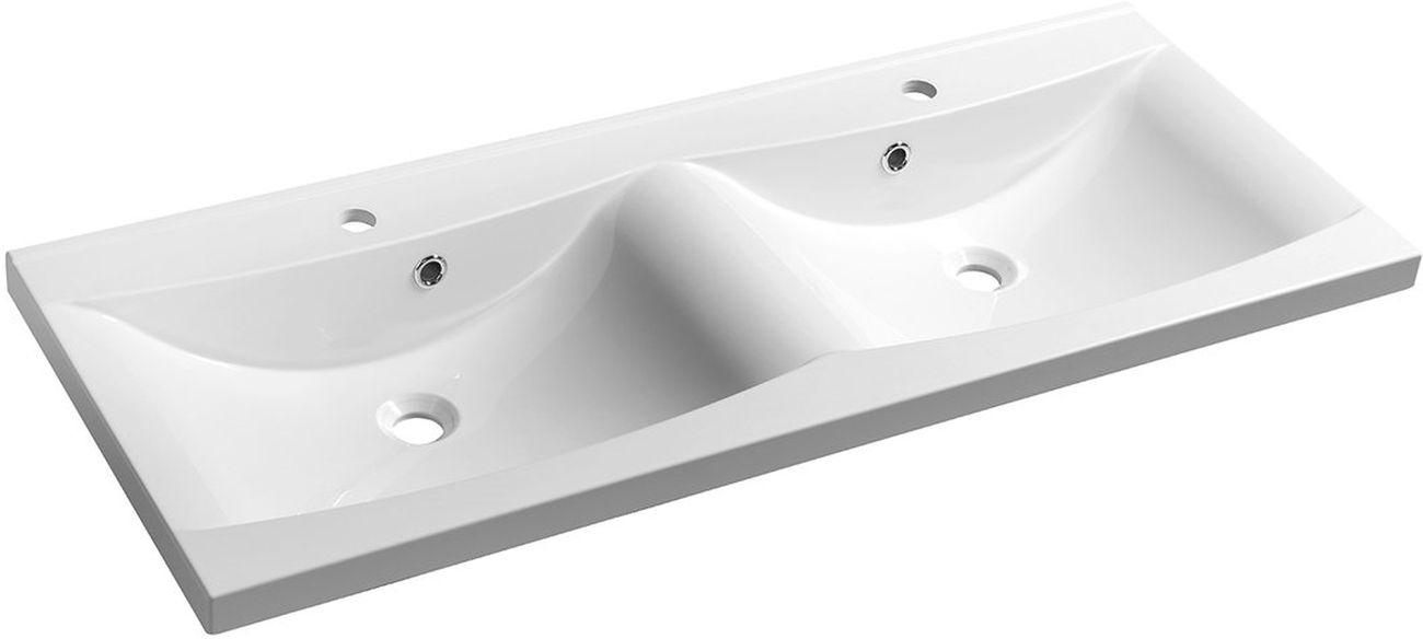 Sapho Luciola lavabo 120x48 cm rectangular para mueble-doble blanco 50122