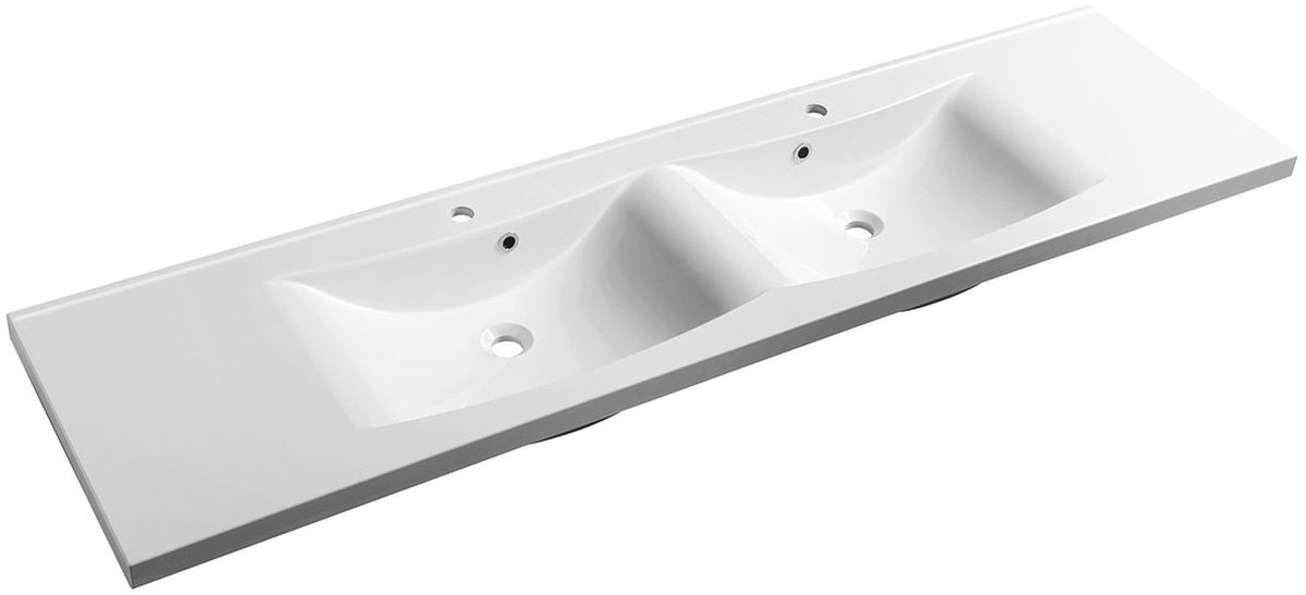 Sapho Luciola lavabo 180x48 cm rectangular para mueble-doble blanco 50184