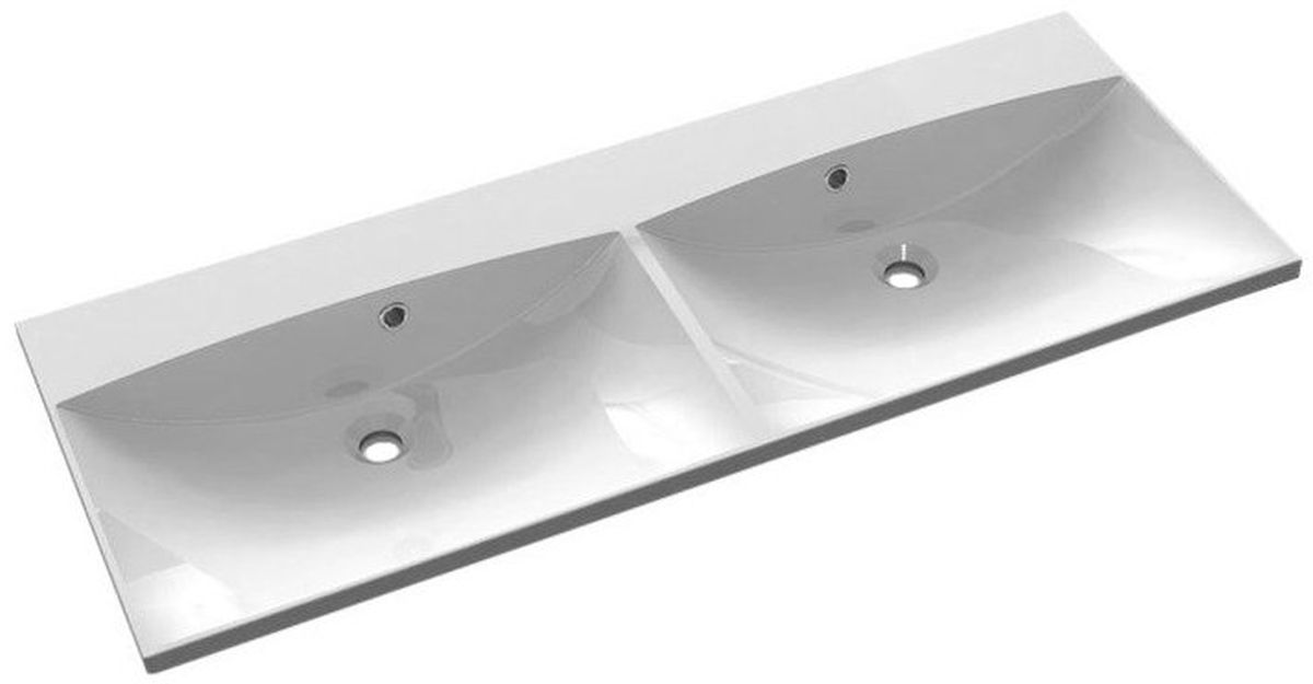 Sapho Maria lavabo 120x46 cm rectangular para mueble-doble blanco MA120-0