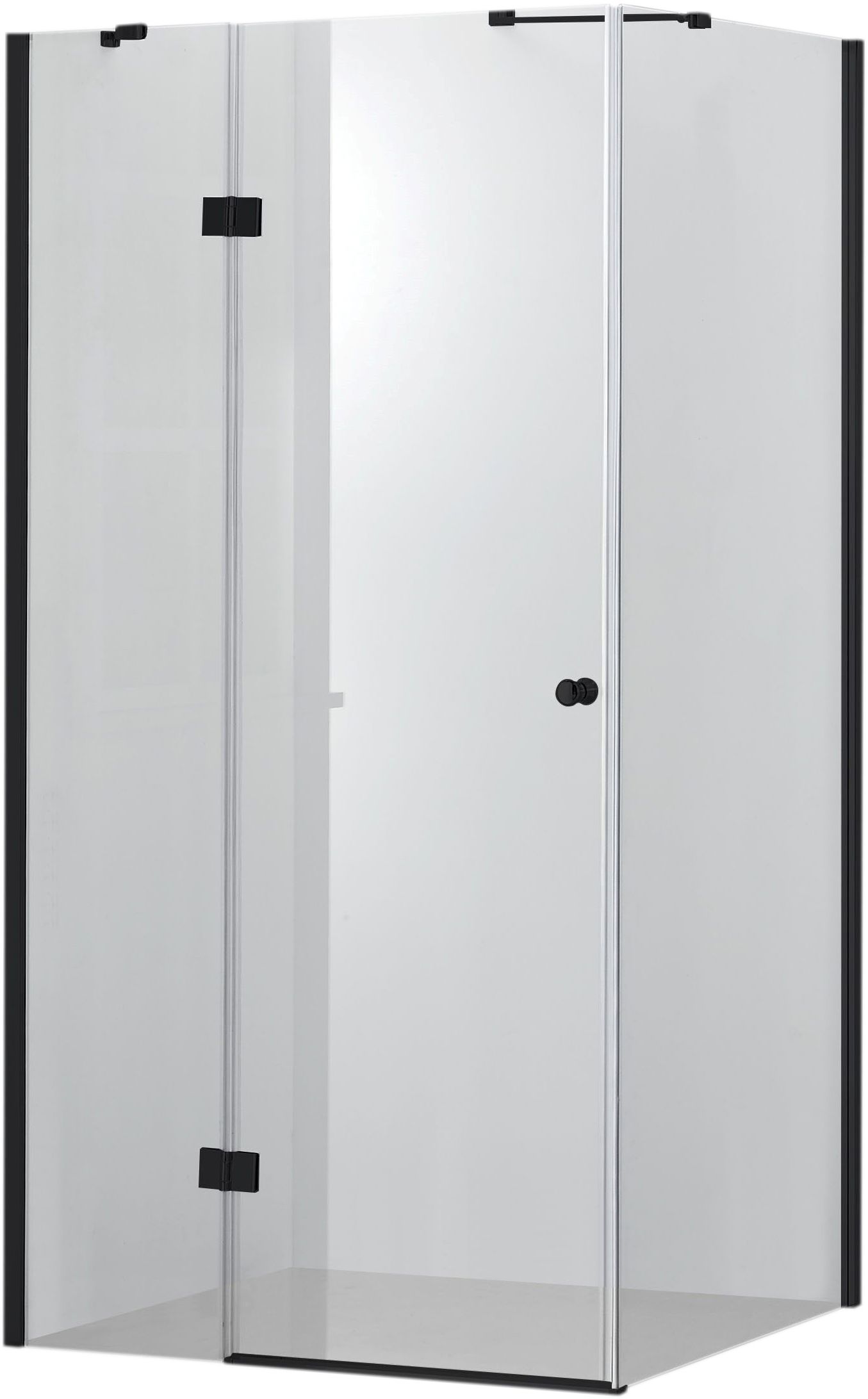 Hagser Gisa cabina de ducha 100x80 cm rectangular negro mate/vidrio transparente HGR16000020