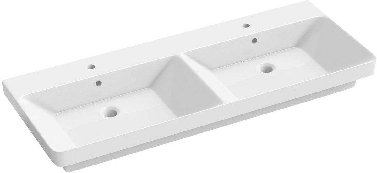 Sapho Thalie lavabo 120x46 cm rectangular para mueble-doble blanco TH11120