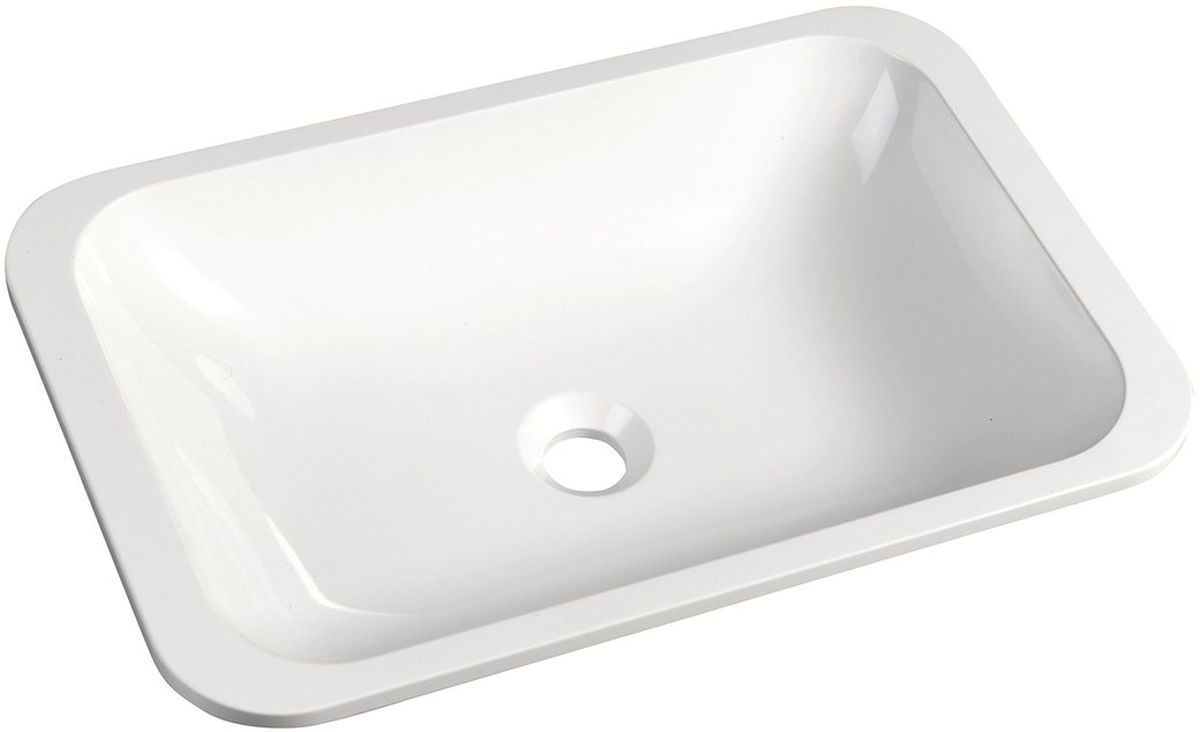 Sapho Japura lavabo 55x36 cm rectangular empotrado-bajo encimera blanco 50135