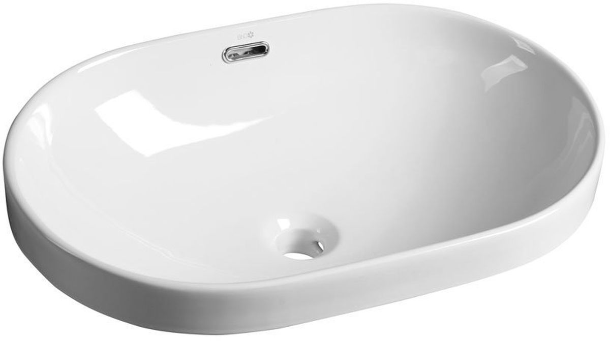 Sapho Lima lavabo 59.5x39.5 cm oval empotrado blanco brillante BH7022