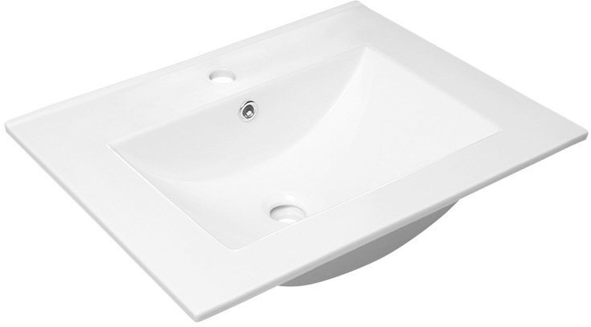 Sapho Slim lavabo 61x46.5 cm rectangular para mueble-empotrado blanco 1601-60