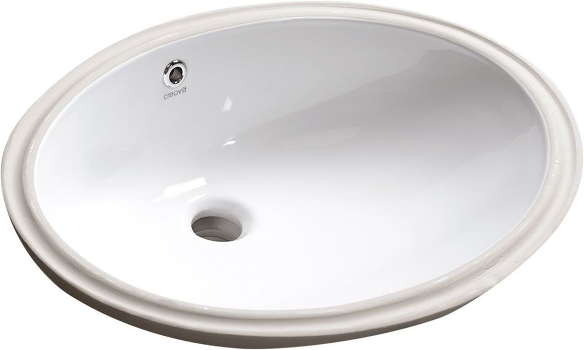 Creavit lavabo 57x43 cm oval empotrado-bajo encimera blanco TP216