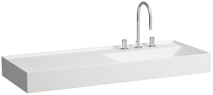 Laufen Kartell lavabo 120x46 cm rectangular para mueble blanco brillante H8133330001121
