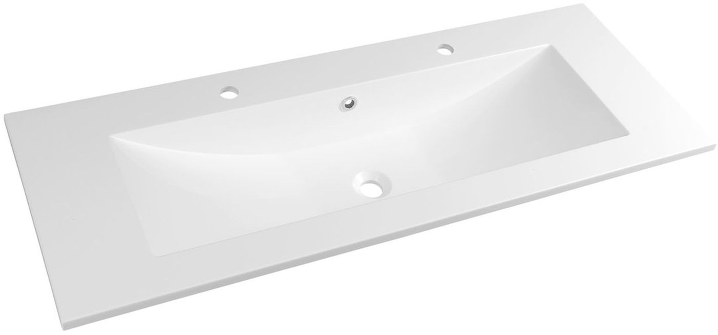 Sapho Yukon lavabo 120x45 cm rectangular empotrado blanco YU122