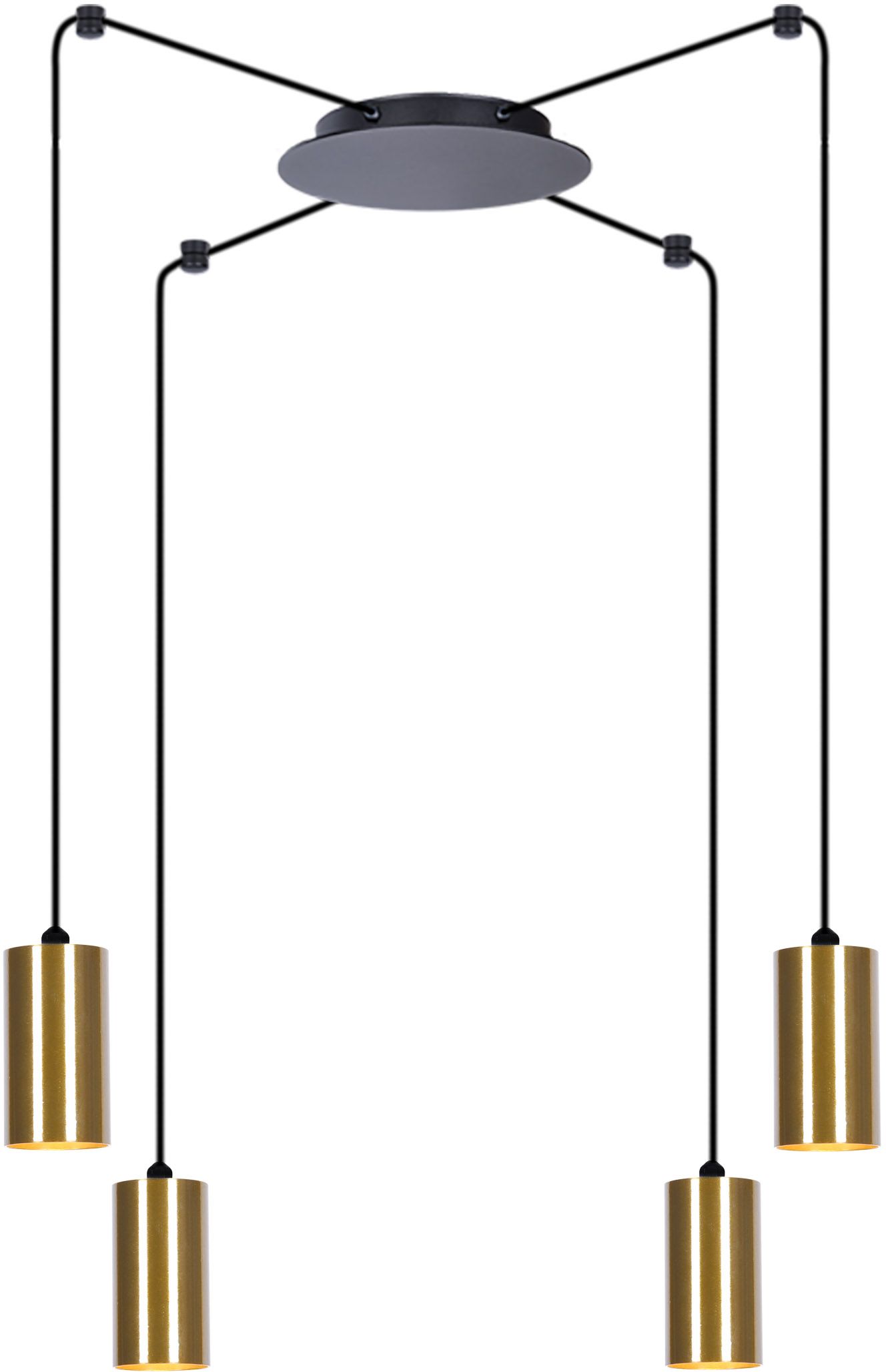 Kaja Vigo lámpara colgante 4x50 W negro-pátina K-4892