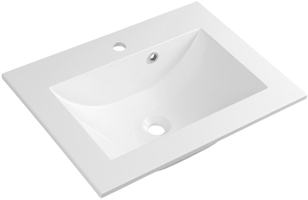 Sapho Yukon lavabo 60x45 cm rectangular empotrado blanco YU060