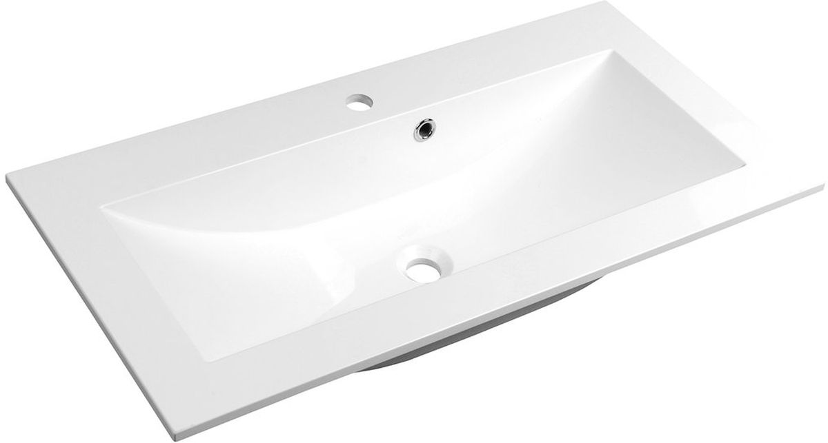 Sapho Yukon lavabo 80x45 cm rectangular empotrado blanco YU080