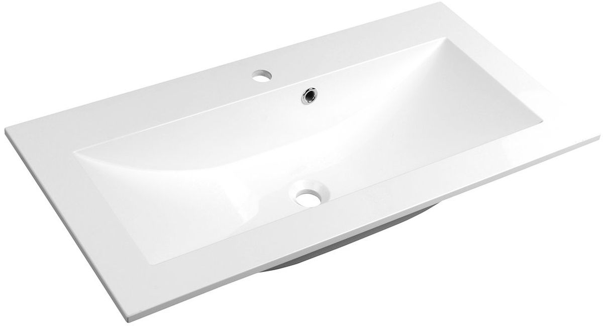 Sapho Yukon lavabo 90x45 cm rectangular empotrado blanco 55900
