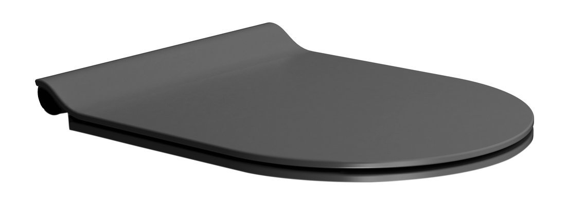 GSI Pura tapa de inodoro de cierre suave negro MS86CSN26