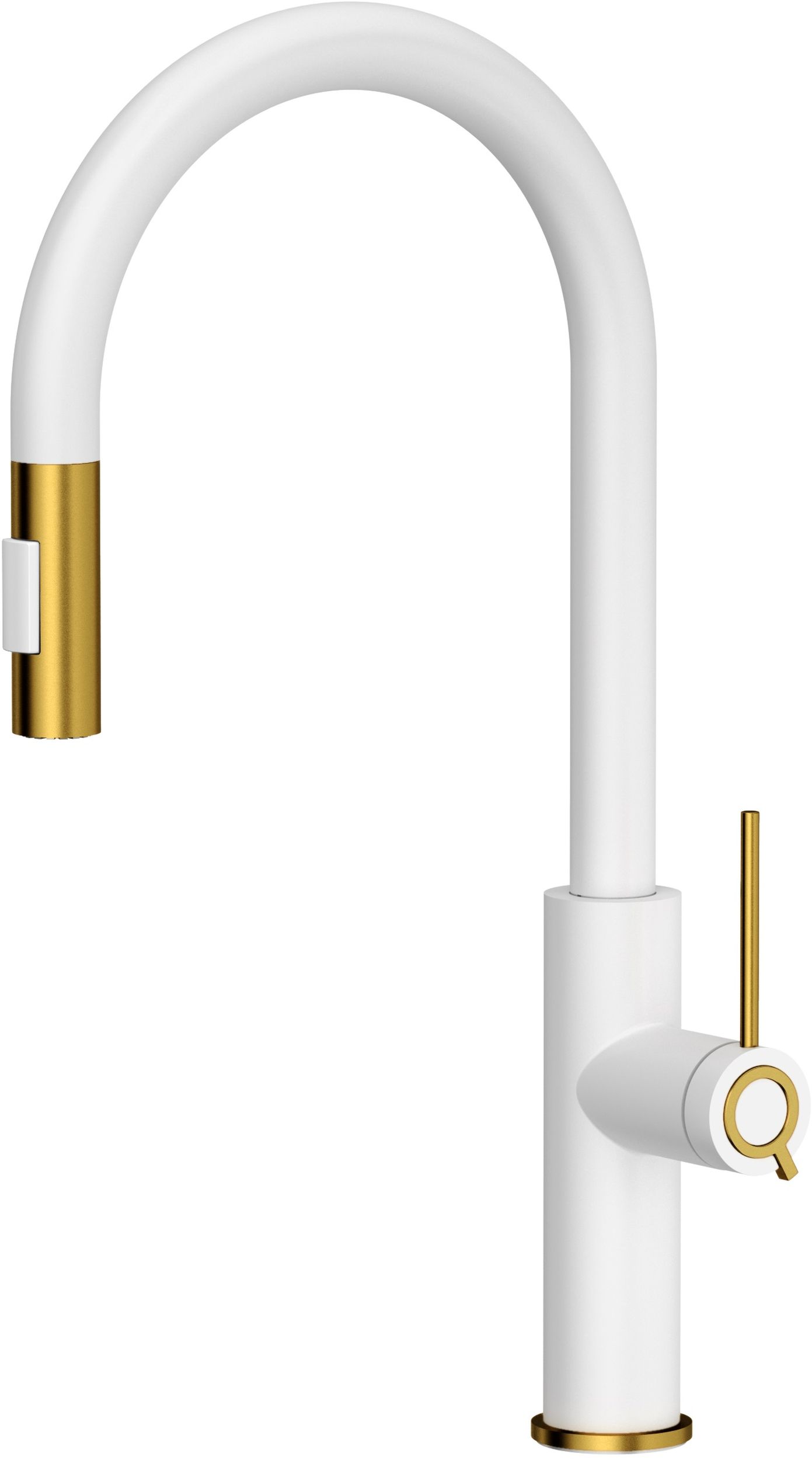 Quadron Jennifer grifo de cocina de pie blanco-oro/oro arcaico 3623510_WHMPVDG1