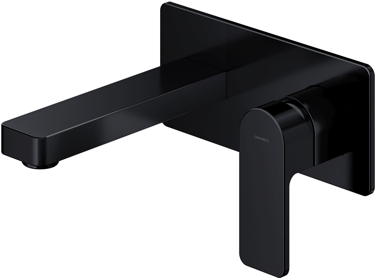 Omnires Baretti grifo para lavabo empotrado negro BA7815BL