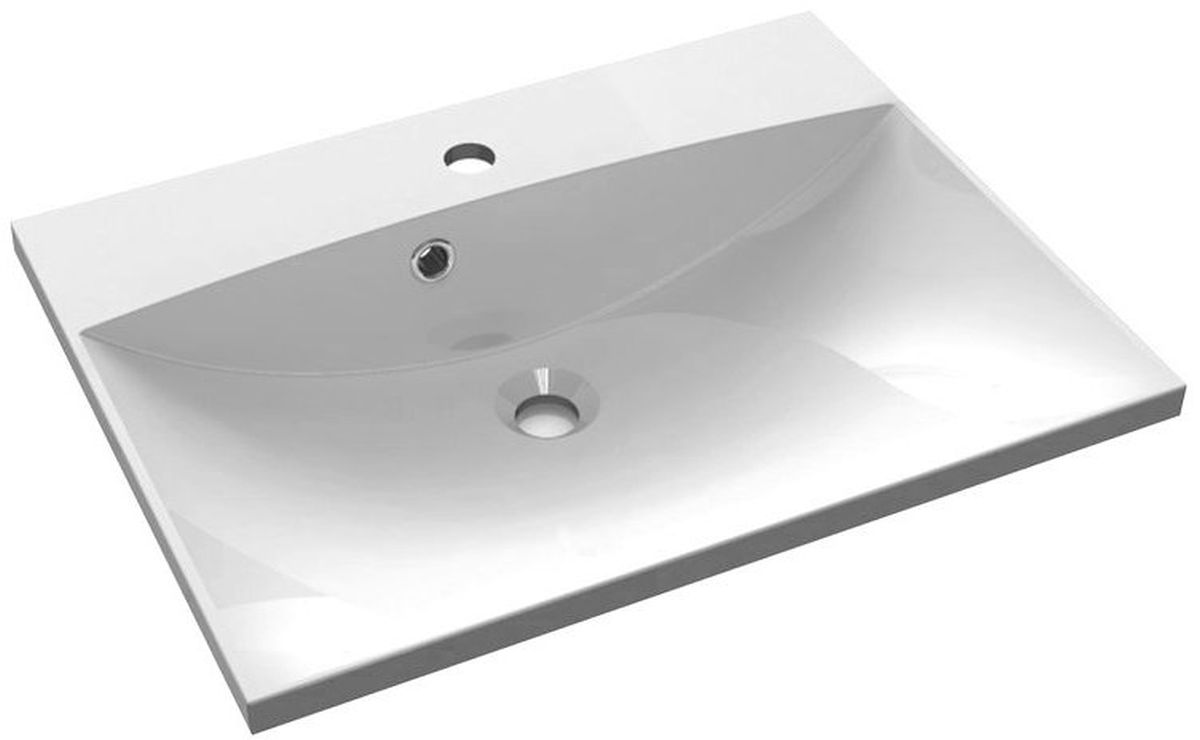 Sapho Maria lavabo 60x46 cm rectangular para mueble blanco brillante MA060