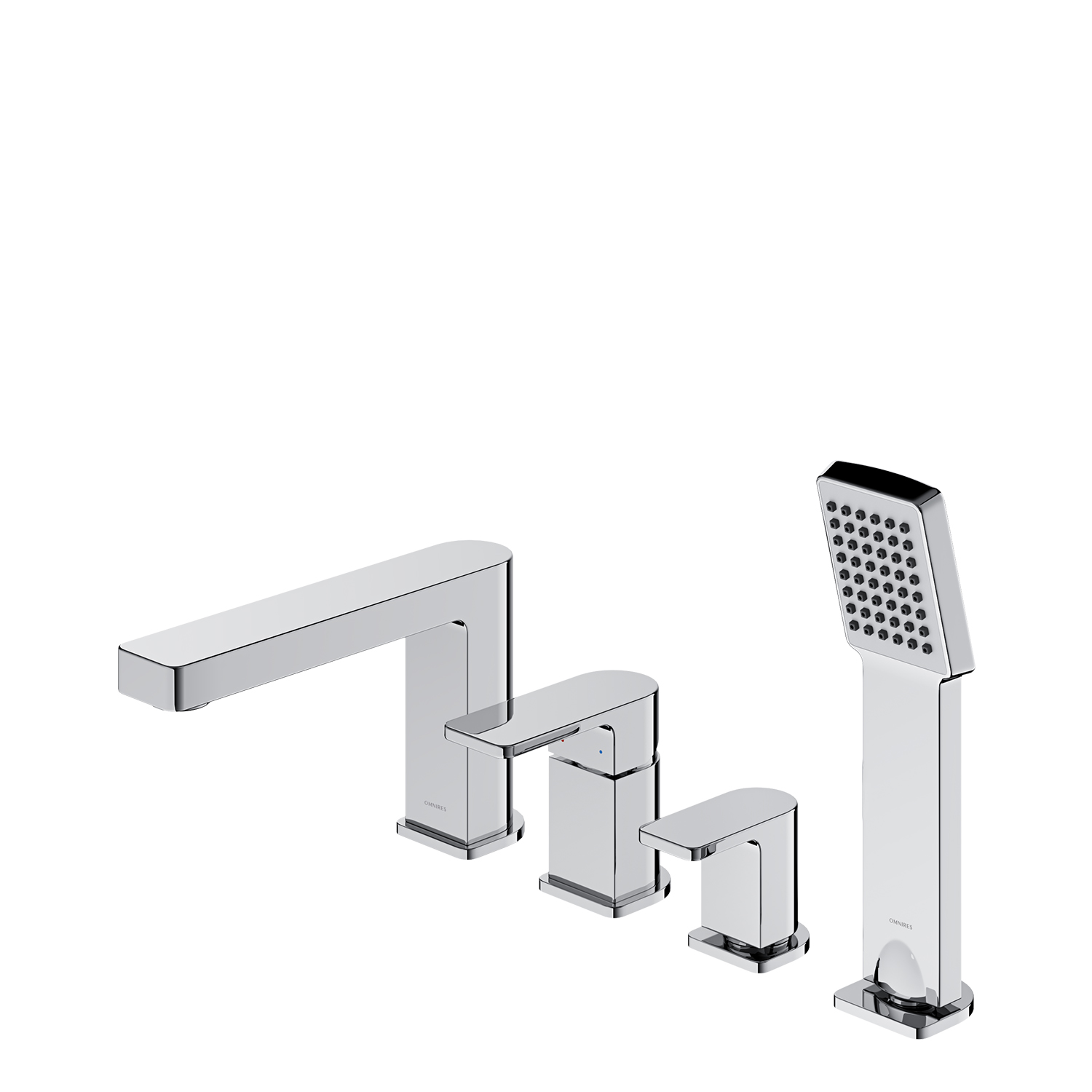 Omnires Baretti grifo de bañera y ducha en bañera cromo BA7832CR