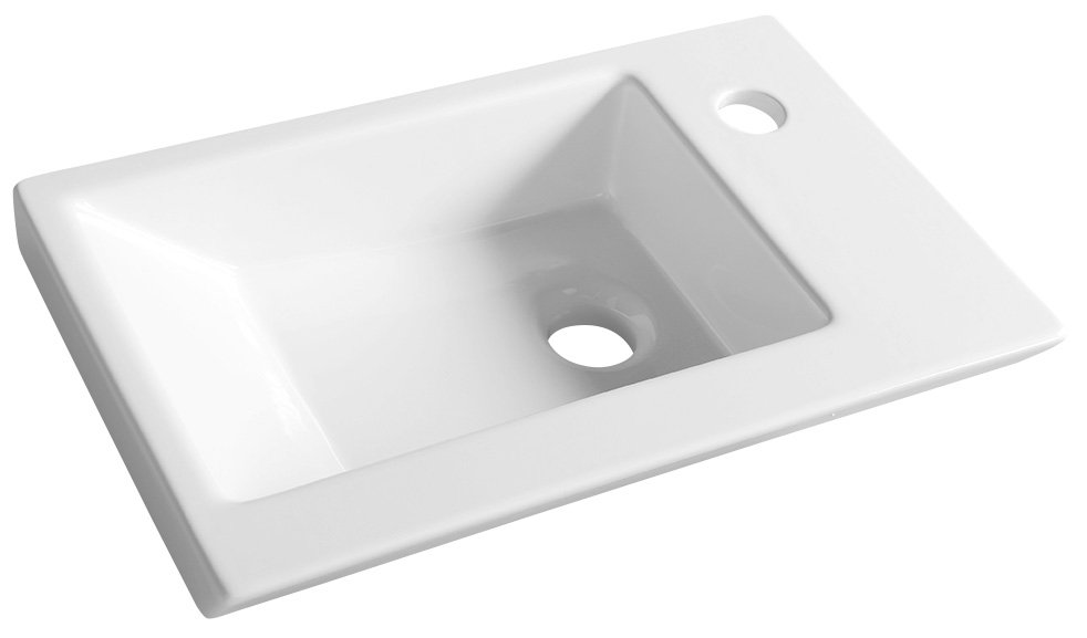 Aqualine Zoran lavabo 45x27.5 cm rectangular para mueble blanco 4045