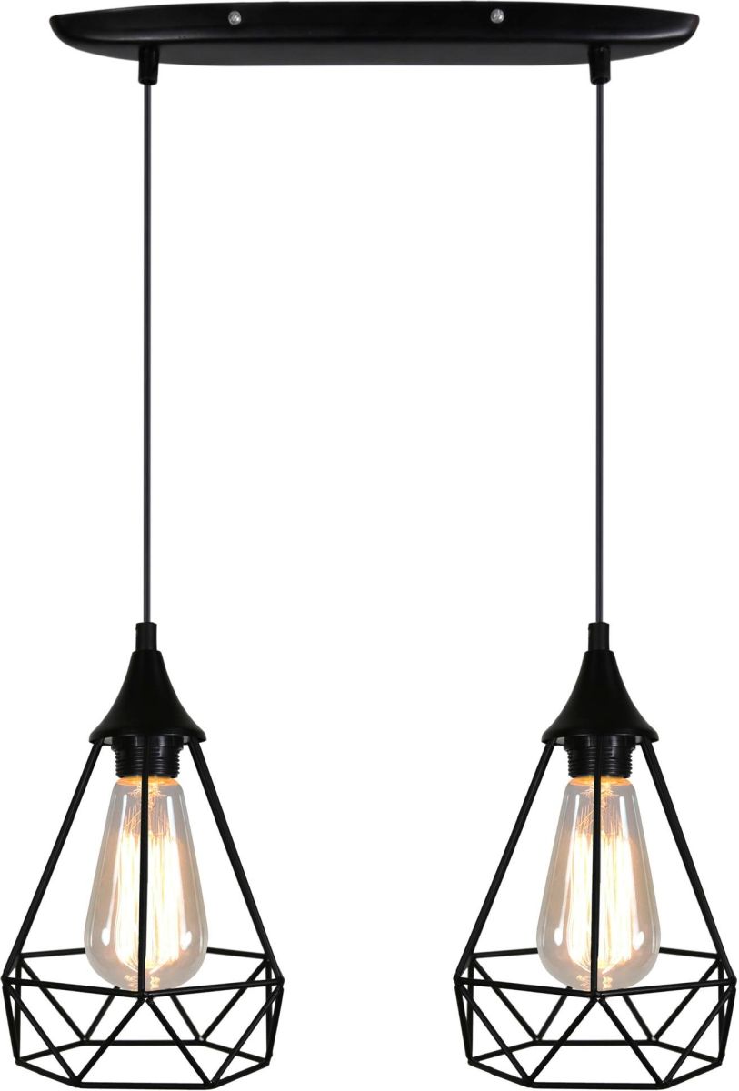 Candellux Graf lámpara colgante 2x60 W negro 32-62895