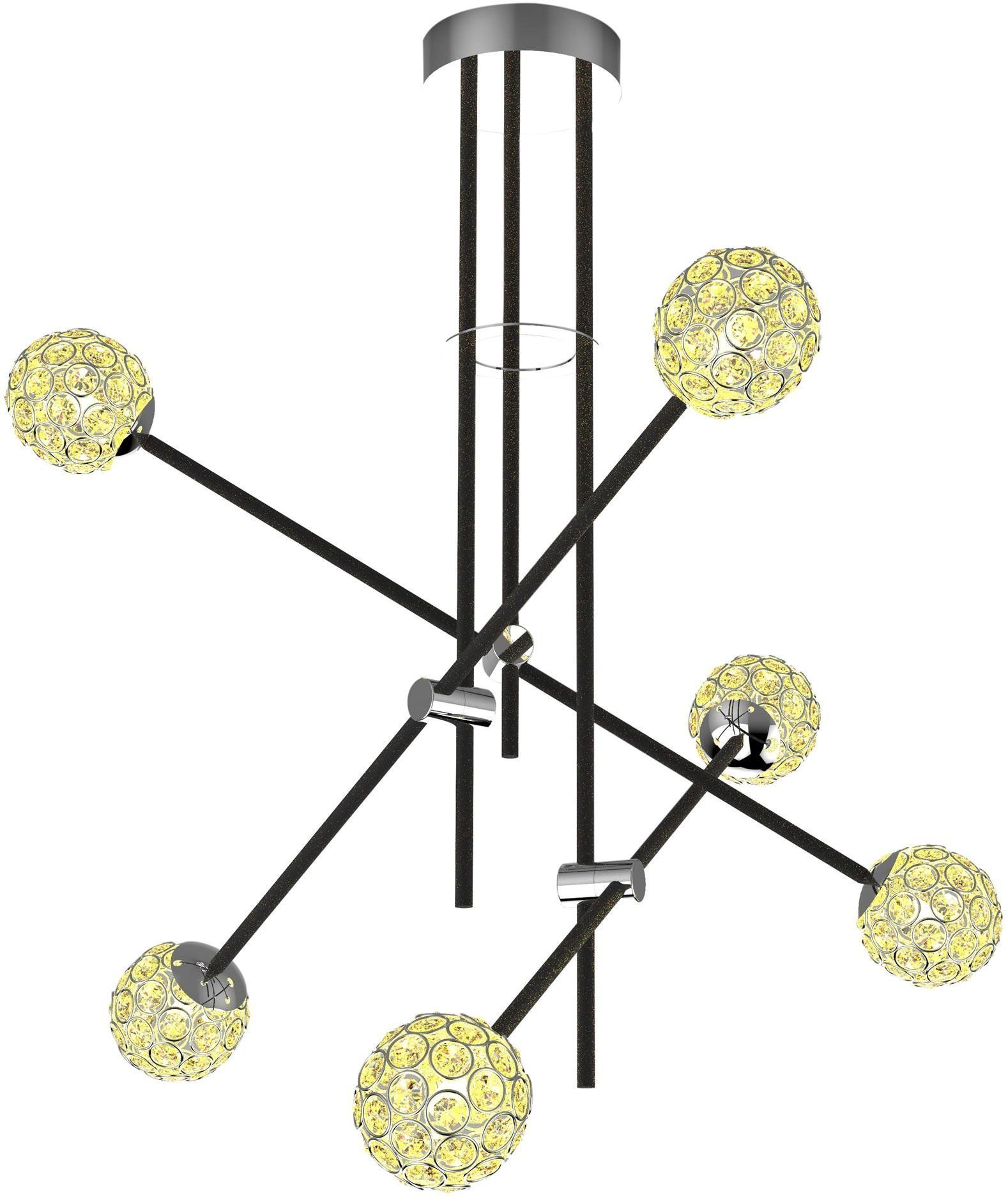 Apeti Paksos lámpara colgante 6x5 W negro A0032-360