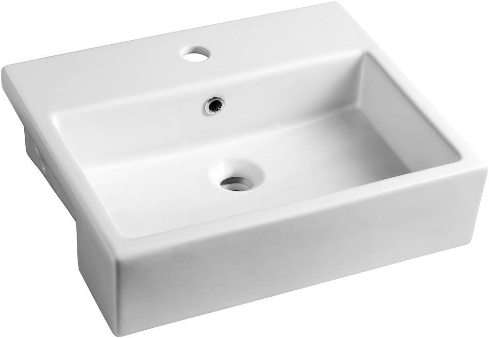 Isvea Purity lavabo 50x42 cm rectangular empotrado blanco 10PL52050