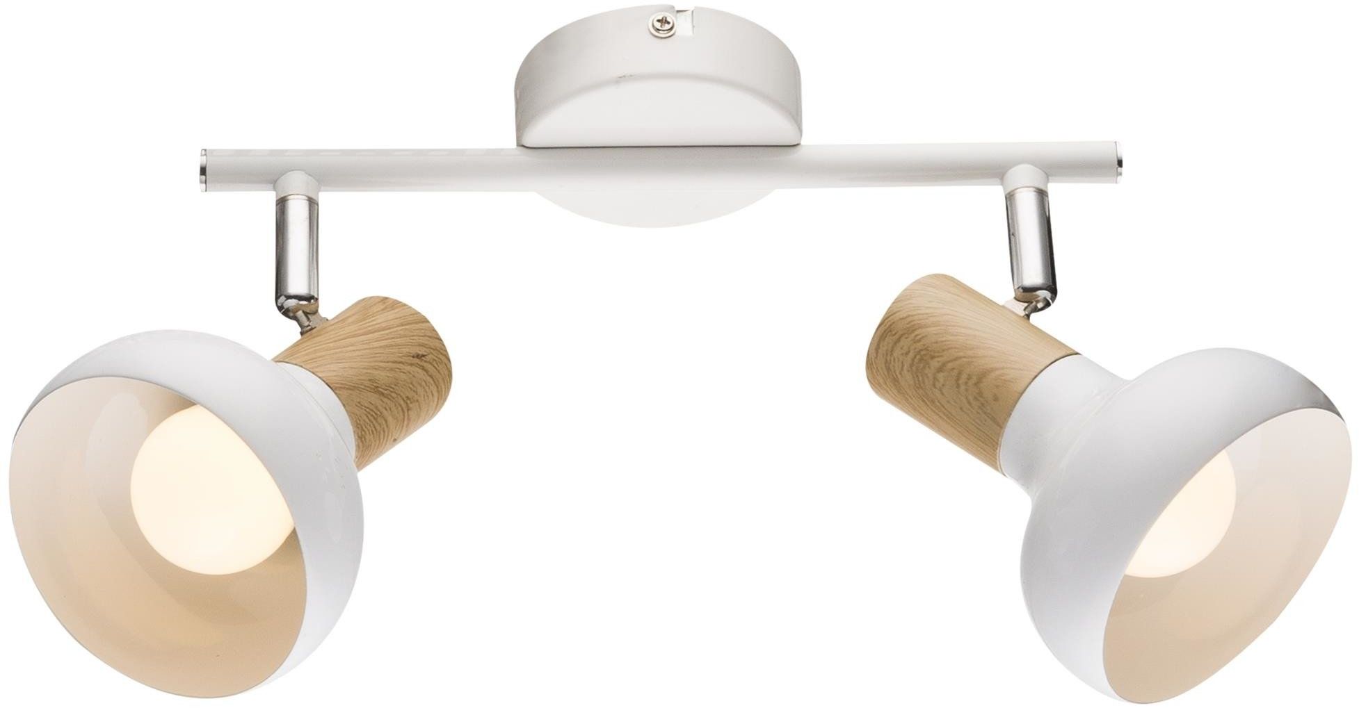 Candellux Puerto lámpara de techo 2x40 W blanco-madera 92-62659