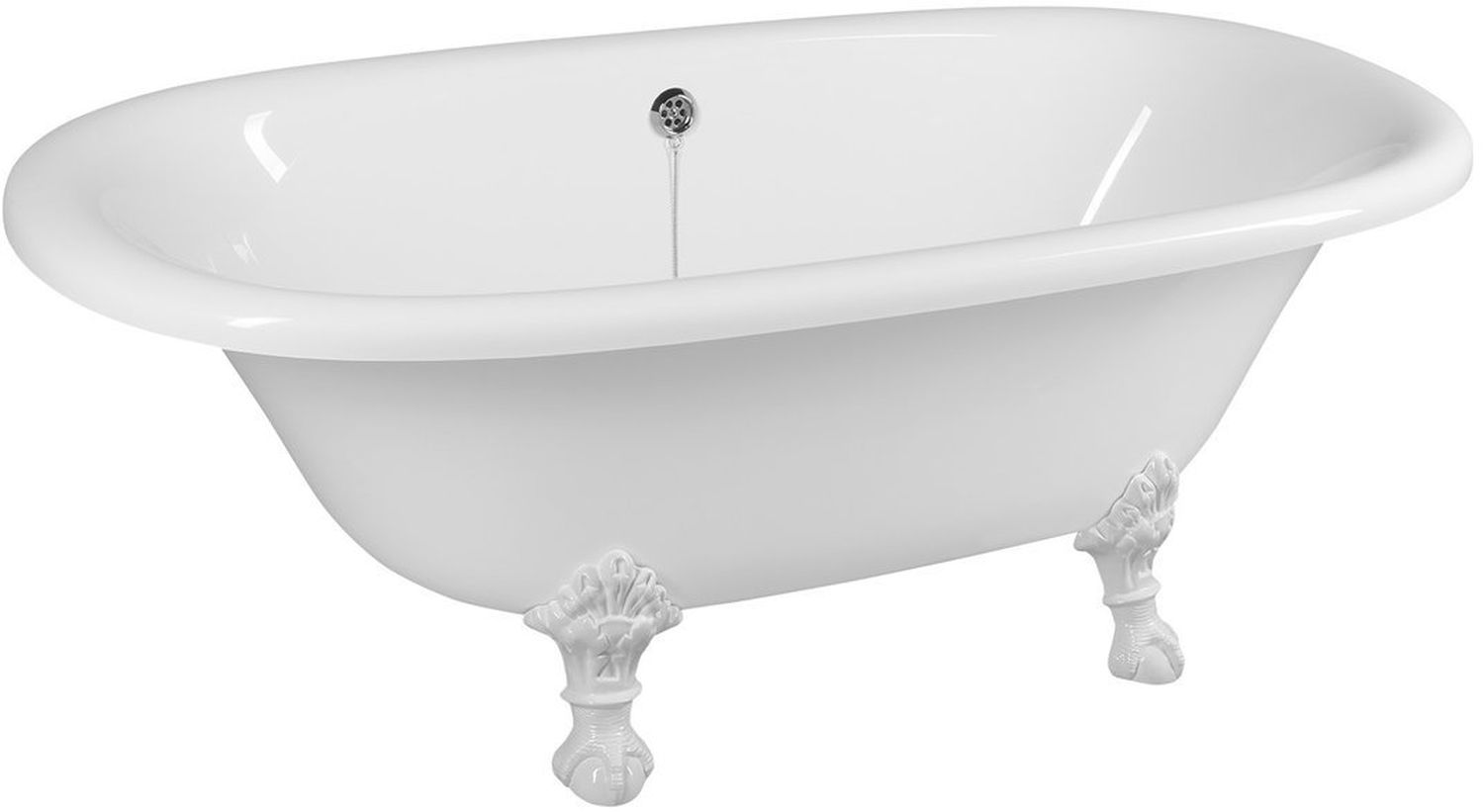 Polysan Regata bañera exenta 175x85 cm oval blanco 10221