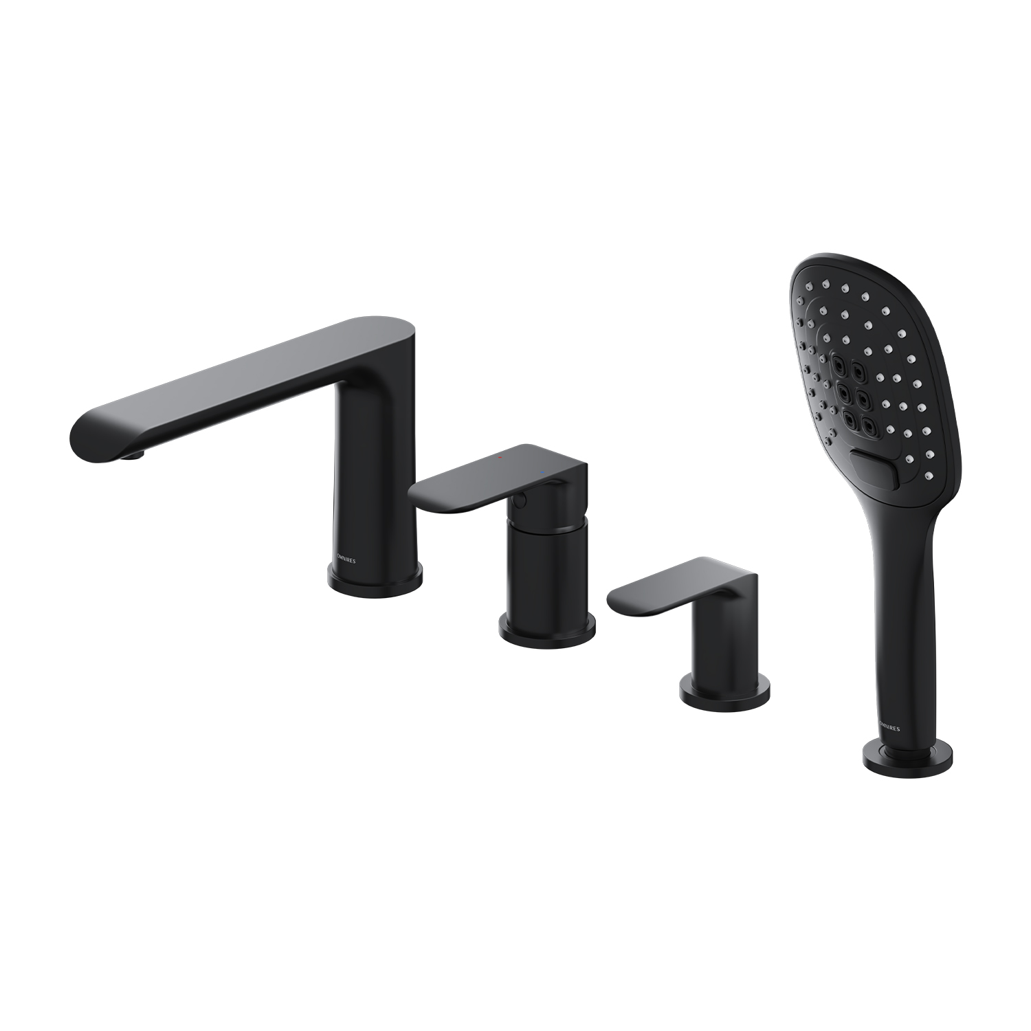 Omnires Sacramento grifo de bañera y ducha en bañera negro SC2332BL
