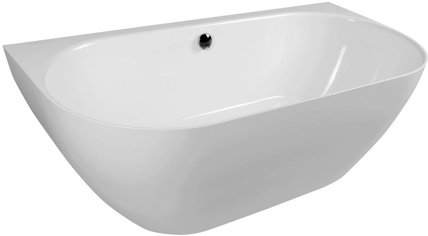 Polysan Pagoda bañera de pared 170x85 cm oval blanco 72976