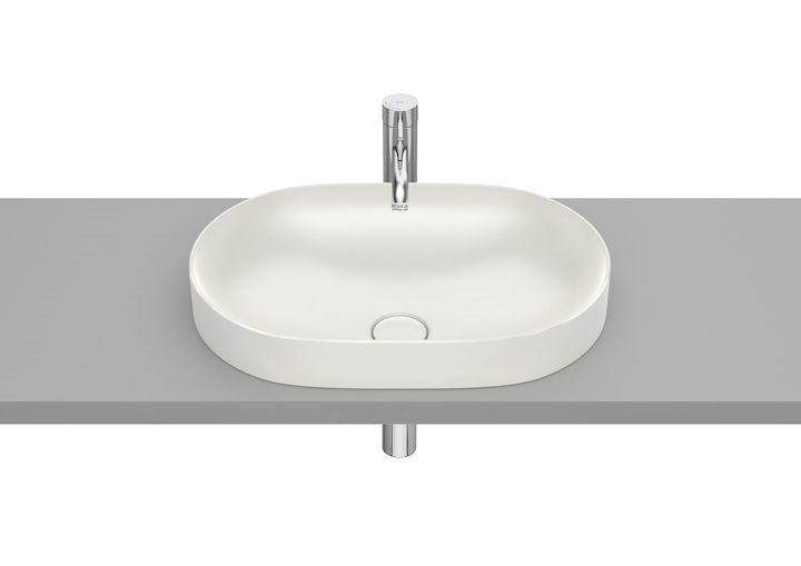 Roca Inspira lavabo 55x37 cm oval sobre encimera marrón/beige mate A327527650